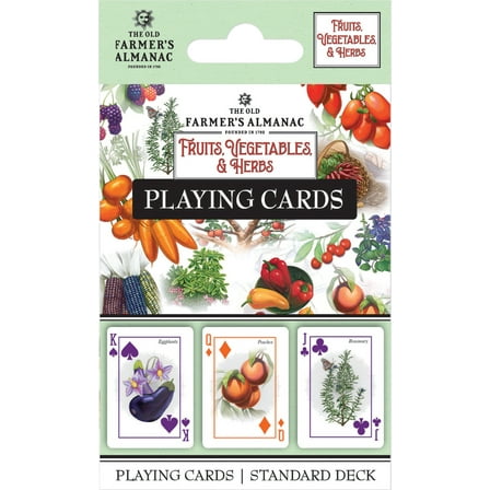 MasterPieces Officially Licensed Farmer's Almanac Fruits Playing Cards - 54 Card Deck for Adults