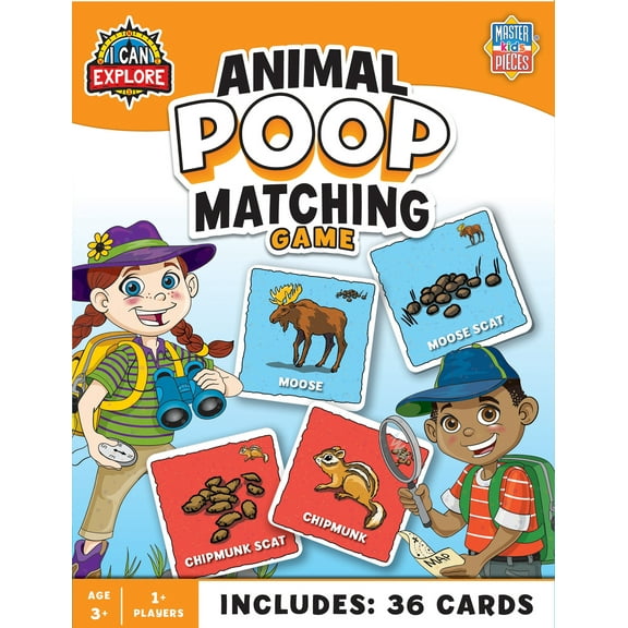 MasterPieces Officially Licensed I Can Explore - Animal Poop Matching Game for Kids and Families