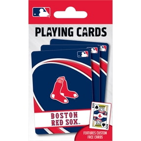 MasterPieces Officially Licensed MLB Boston Red Sox Playing Cards - 54 Card Deck for Adults