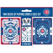MasterPieces Officially Licensed MLB Chicago Cubs 2-Pack Playing cards & Dice set for Adults