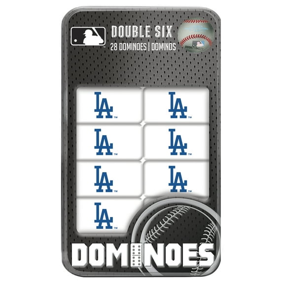 MasterPieces Officially Licensed MLB Los Angeles Dodgers 28 Piece Dominoes Game for Adults