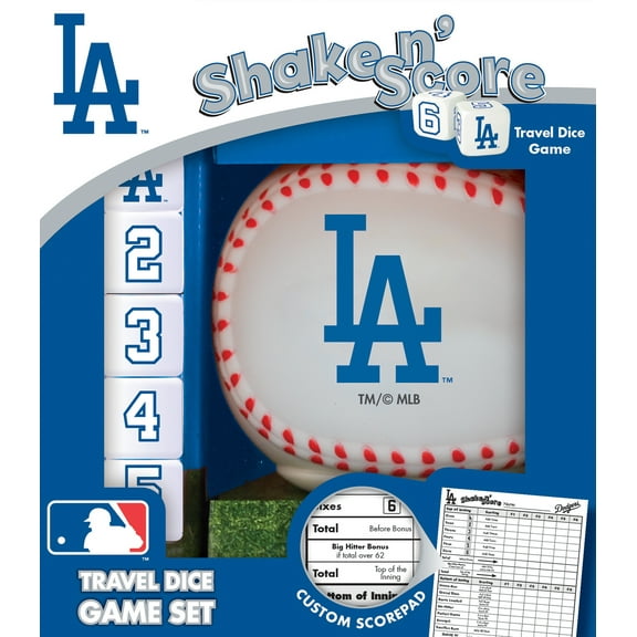 MasterPieces MLB Los Angeles Dodgers Shake N' Score Dice Game - Officially Licensed Dodgers Accessories