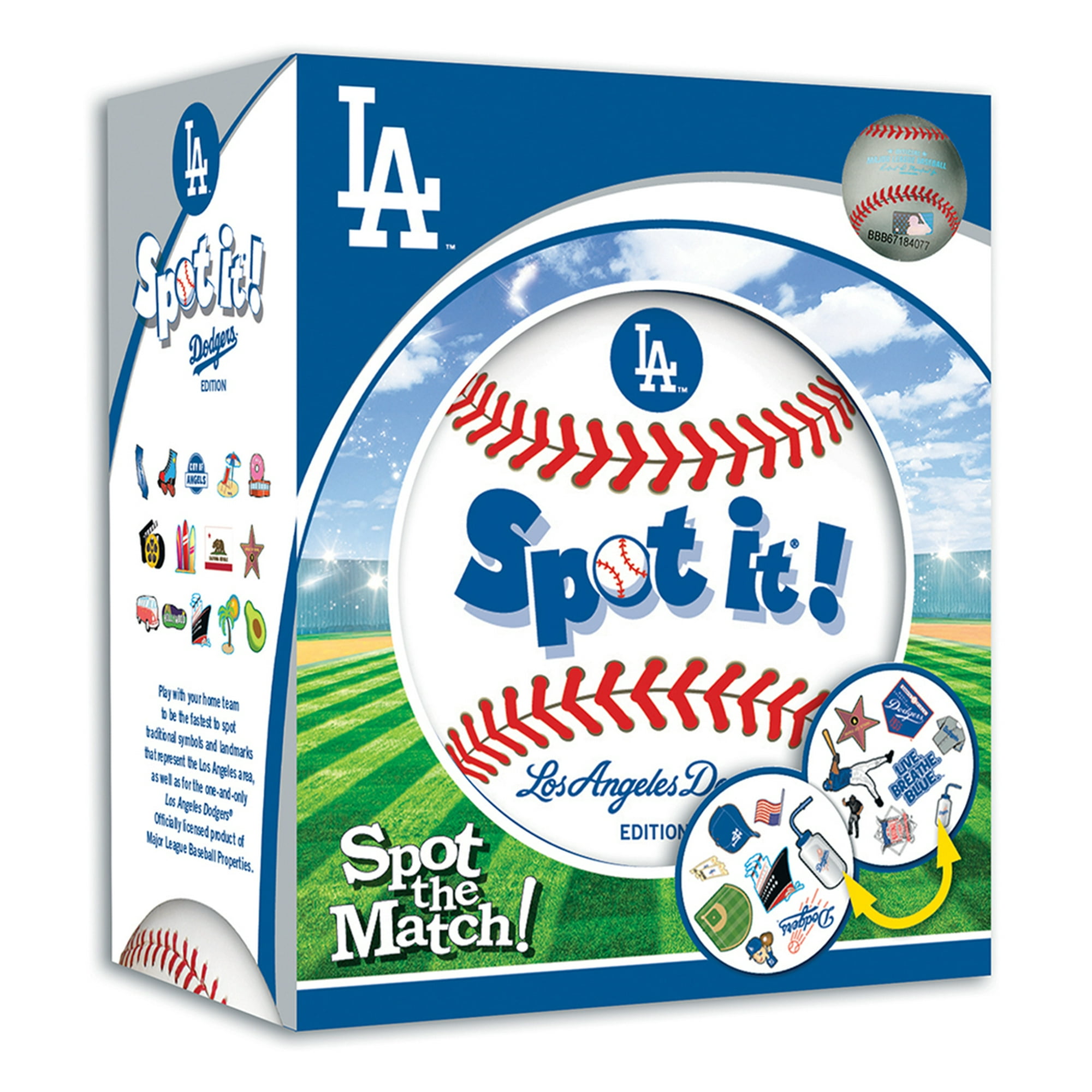 MasterPieces Officially Licensed MLB Los Angeles Dodgers Spot It Game for  Kids and Adults 