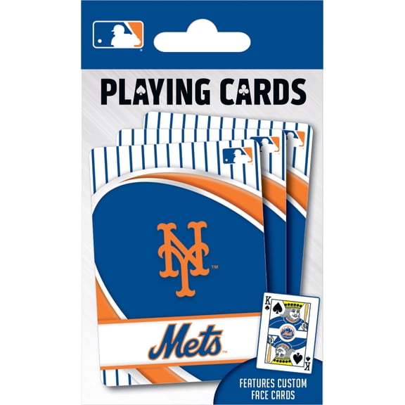 MasterPieces Officially Licensed MLB New York Mets Playing Cards - 54 Card Deck for Adults