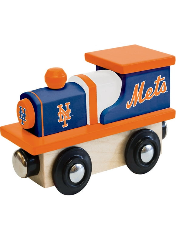 MasterPieces Officially Licensed MLB New York Mets Wooden Toy Train Engine For Kids
