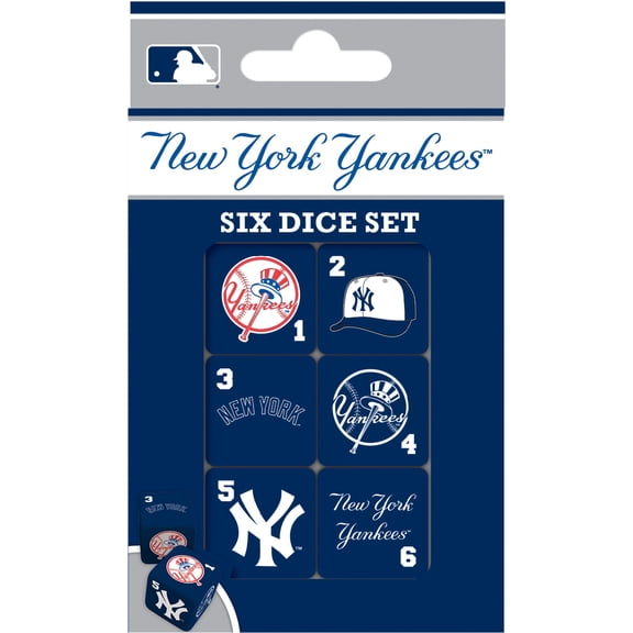 MasterPieces Officially Licensed MLB New York Yankees - 6 Piece D6 Gaming Dice Set Ages 6 and Up