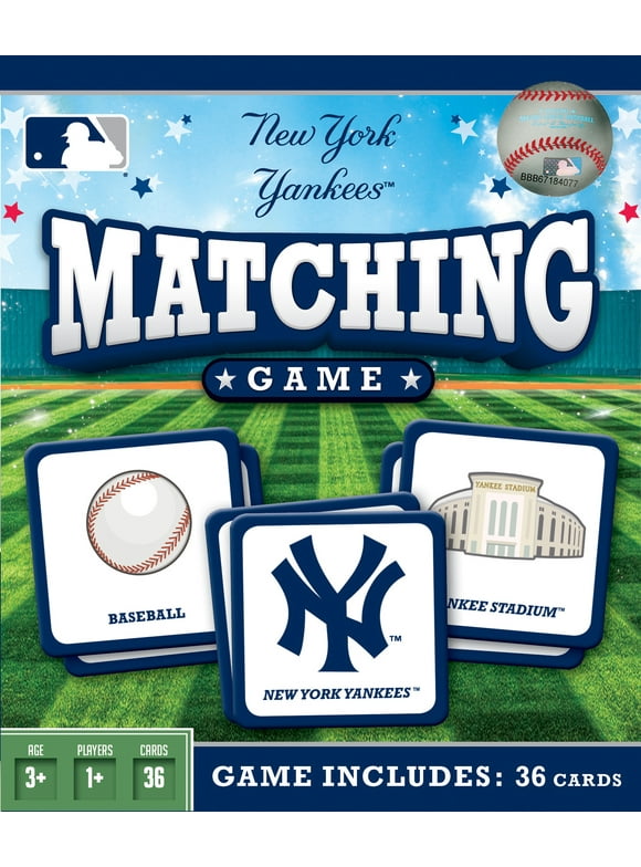 MasterPieces Officially Licensed MLB New York Yankees Matching Game for Kids and Families