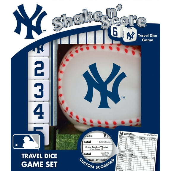 MasterPieces Officially Licensed MLB New York Yankees Shake N' Score Dice Game for Age 6 and Up
