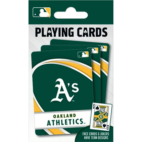 MasterPieces Officially Licensed MLB Oakland Athletics Playing Cards - 54 Card Deck for Adults