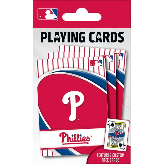 MasterPieces Officially Licensed MLB Philadelphia Phillies Playing Cards - 54 Card Deck for Adults