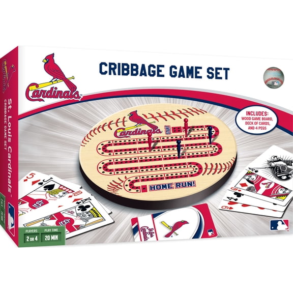 MasterPieces Officially Licensed MLB St. Louis Cardinals Wooden Cribbage Game for Adults