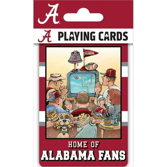 MasterPieces Officially Licensed NCAA Alabama Crimson Tide Fan Deck Playing Cards - 54 Card Deck