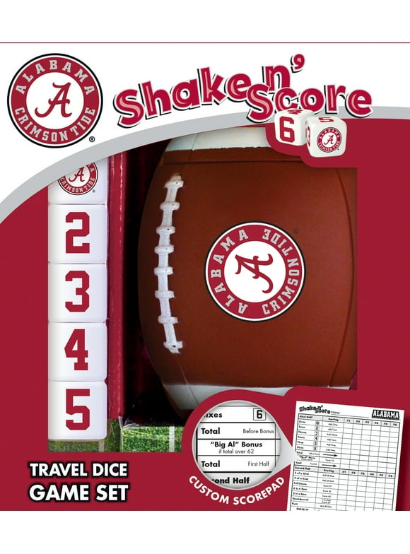 MasterPieces Officially Licensed NCAA Alabama Crimson Tide Shake N' Score Dice Game for Age 6 and Up