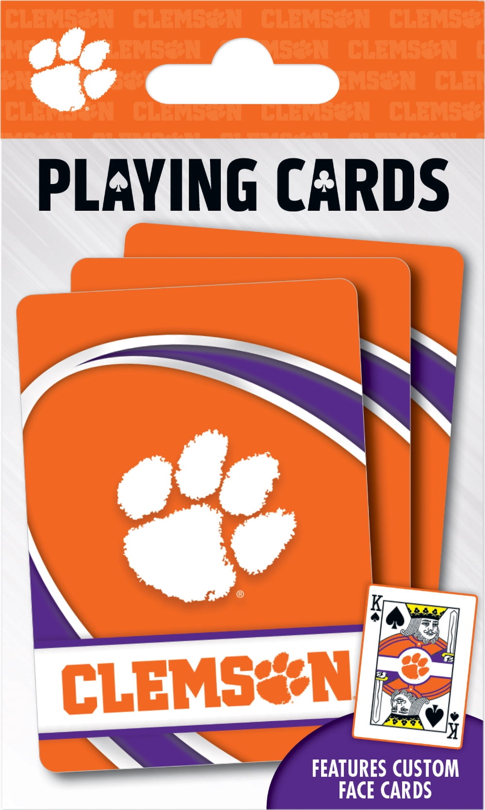 MasterPieces, Playing Cards, 54 Card Deck, Clemson Tigers Licensed ...