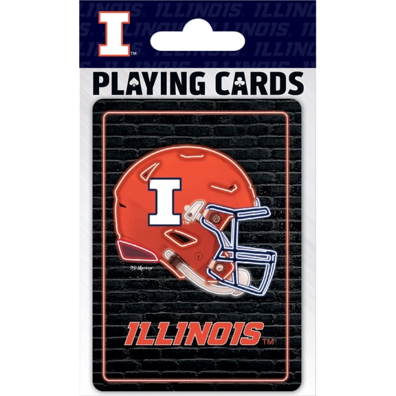 MasterPieces Officially Licensed NCAA Illinois Fighting Illini Playing Cards - 54 Card Deck for Adults