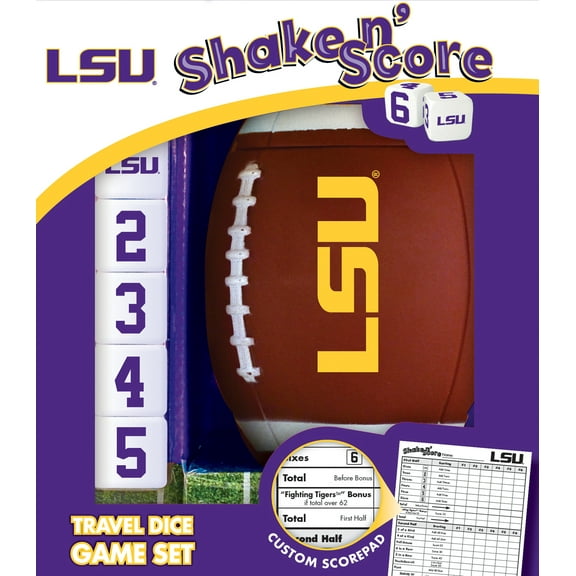 MasterPieces Officially Licensed NCAA LSU Tigers Shake N' Score Dice Game for Age 6 and Up