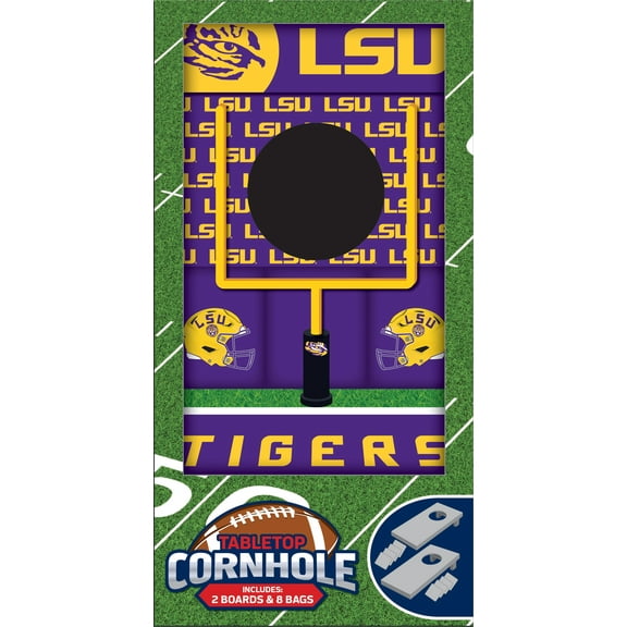 MasterPieces Officially Licensed NCAA LSU Tigers Tabletop Cornhole for Adults