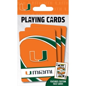MasterPieces Officially Licensed NCAA Miami Hurricanes Playing Cards - 54 Card Deck for Adults