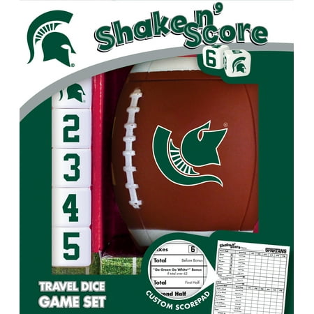 MasterPieces Officially Licensed NCAA Michigan State Spartans Shake N' Score Dice Game for Age 6 and Up