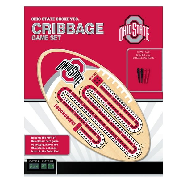 MasterPieces Officially Licensed NCAA Ohio State Buckeyes Wooden Cribbage Game for Adults