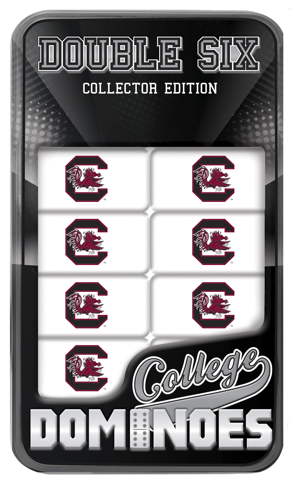 MasterPieces Officially Licensed NCAA South Carolina Gamecocks 28 Piece Dominoes Game for Adults