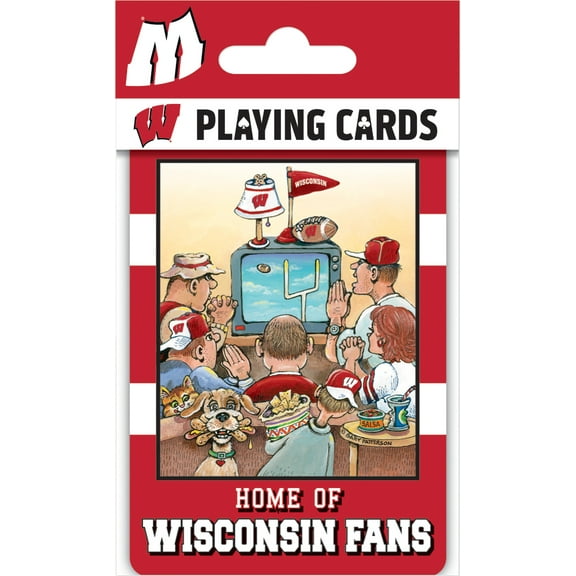 MasterPieces Officially Licensed NCAA Wisconsin Badgers Fan Deck Playing Cards - 54 Card Deck