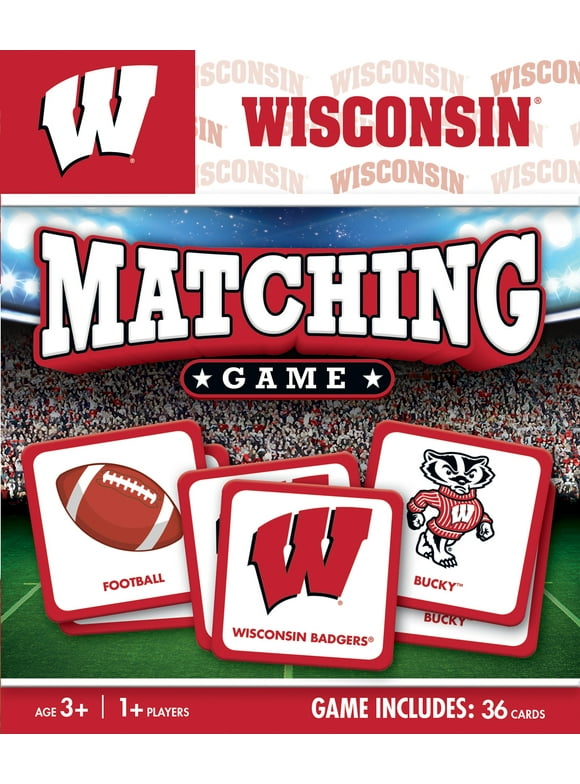 MasterPieces Officially Licensed NCAA Wisconsin Badgers Matching Game for Kids and Families