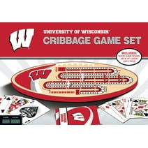 MasterPieces Officially Licensed  NCAA Wisconsin Badgers Wooden Cribbage Game for Adults