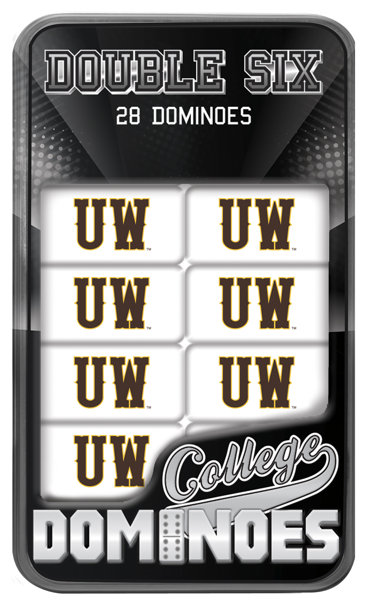 MasterPieces Officially Licensed NCAA Wyoming Cowboys 28 Piece Dominoes Game for Adults - image 1 of 3