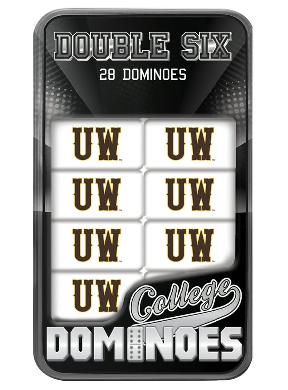 MasterPieces Officially Licensed NCAA Wyoming Cowboys 28 Piece Dominoes Game for Adults