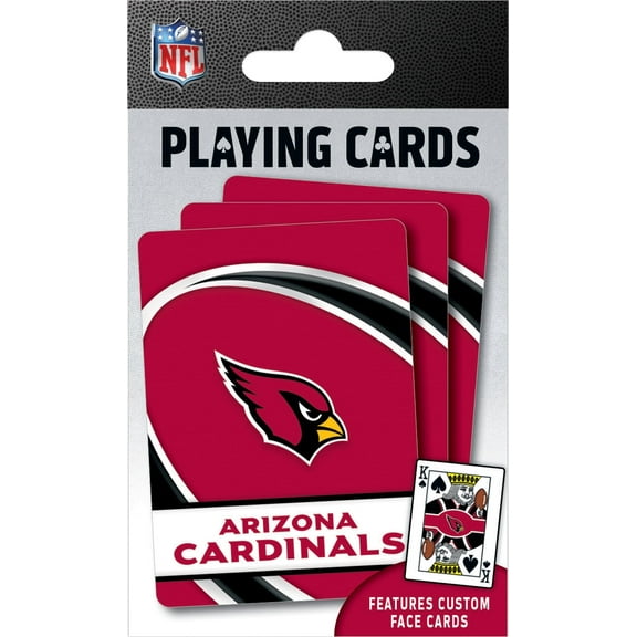 MasterPieces Officially Licensed NFL Arizona Cardinals Playing Cards - 54 Card Deck for Adults