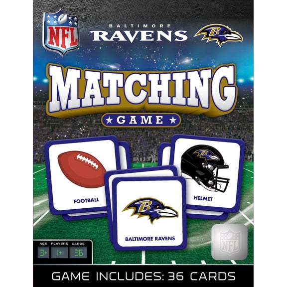 MasterPieces Officially Licensed NFL Baltimore Ravens Matching Game for Kids and Families