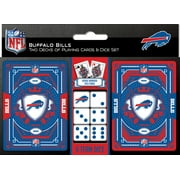 MasterPieces Officially Licensed NFL Buffalo Bills 2-Pack Playing cards & Dice set for Adults