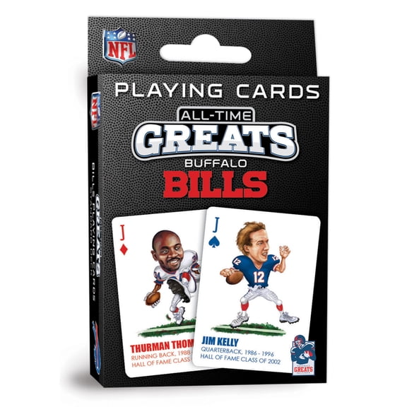 MasterPieces Officially Licensed NFL Buffalo Bills All-Time Greats Playing Cards - 54 Card Deck