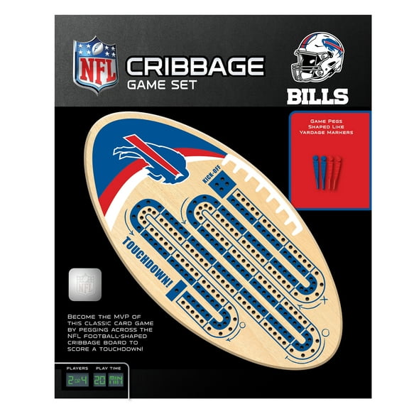 MasterPieces Officially Licensed NFL Buffalo Bills Wooden Cribbage Game for Adults