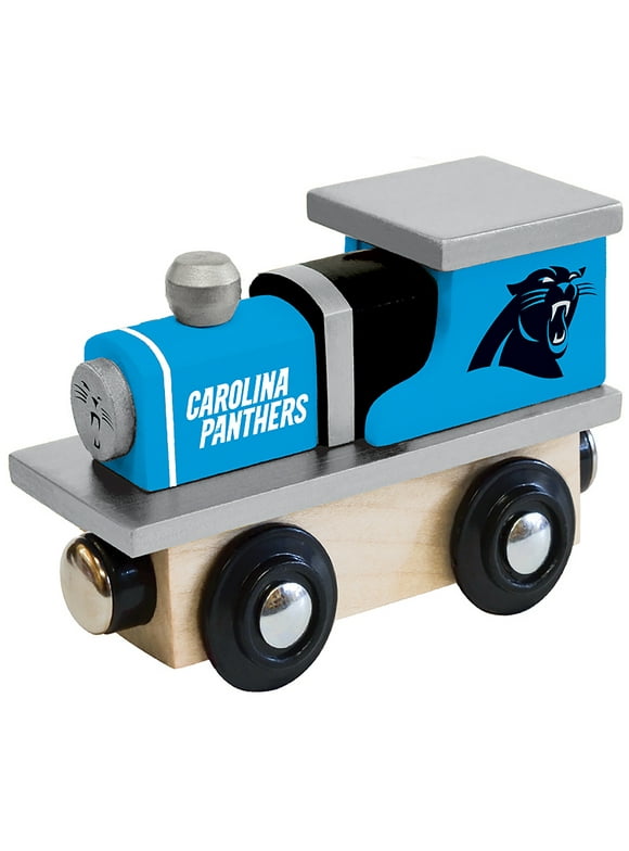 MasterPieces Officially Licensed NFL Carolina Panthers Wooden Toy Train Engine For Kids