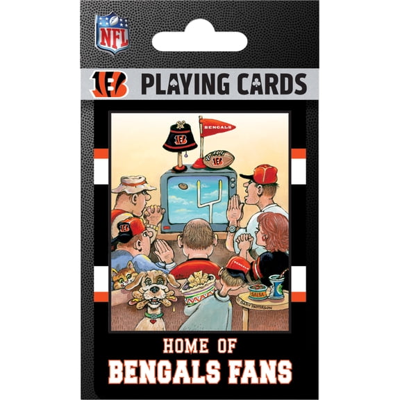 MasterPieces Officially Licensed NFL Cincinnati Bengals Fan Deck Playing Cards - 54 Card Deck