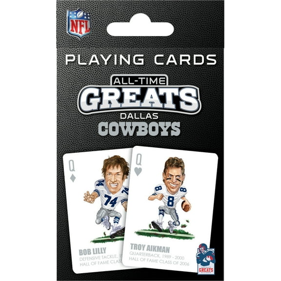 MasterPieces Officially Licensed NFL Dallas Cowboys All-Time Greats Playing Cards - 54 Card Deck
