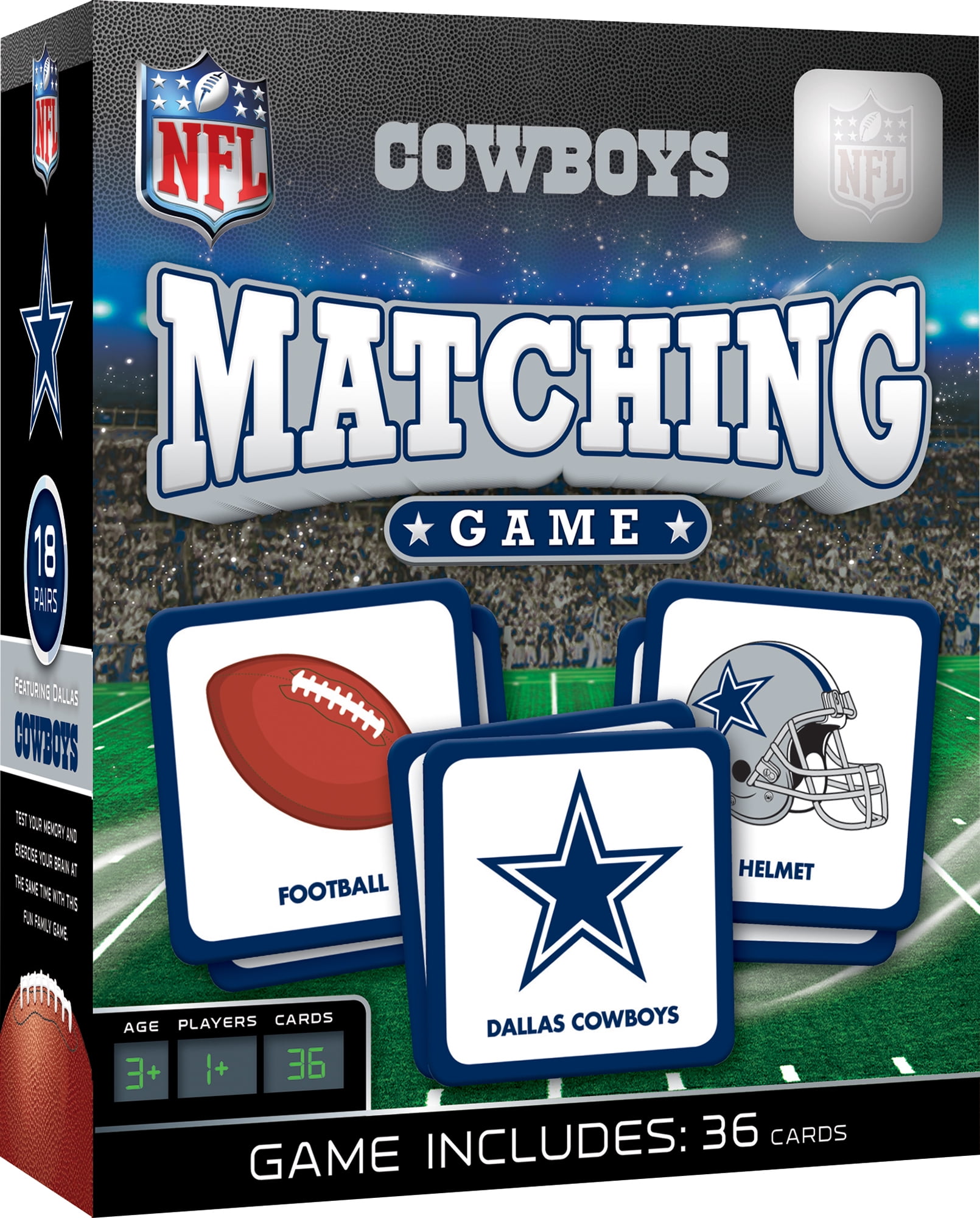 Masterpieces Officially Licensed Nfl Dallas Cowboys Matching Game For Kids  And Families : Target