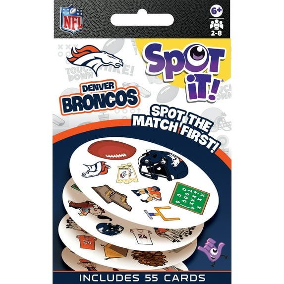 MasterPieces Officially Licensed NFL Denver Broncos Spot It Game for Kids and Adults