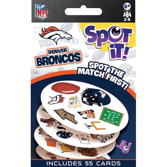MasterPieces Officially Licensed NFL Denver Broncos Spot It Game for Families