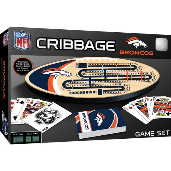 MasterPieces Officially Licensed NFL Denver Broncos Wooden Cribbage Game for Adults