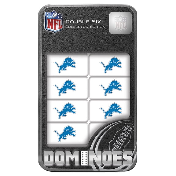MasterPieces Officially Licensed NFL Detroit Lions 28 Piece Dominoes Game for Adults