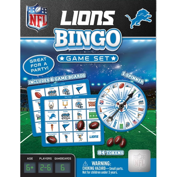 MasterPieces Officially Licensed NFL - Detroit Lions Bingo Game