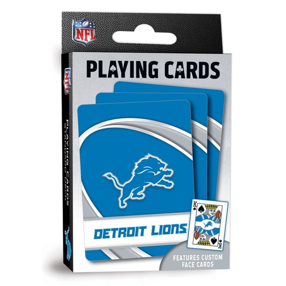 MasterPieces NFL Detroit Lions Playing Cards - Officially Licensed 54 Card Deck for Adults
