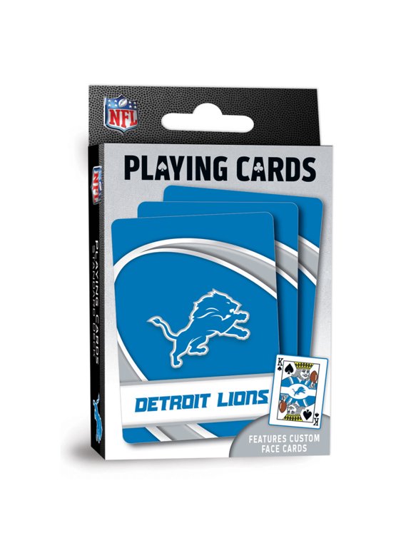 NFL Detroit Lions Playing Cards - Officially Licensed 54 Card Deck for Adults