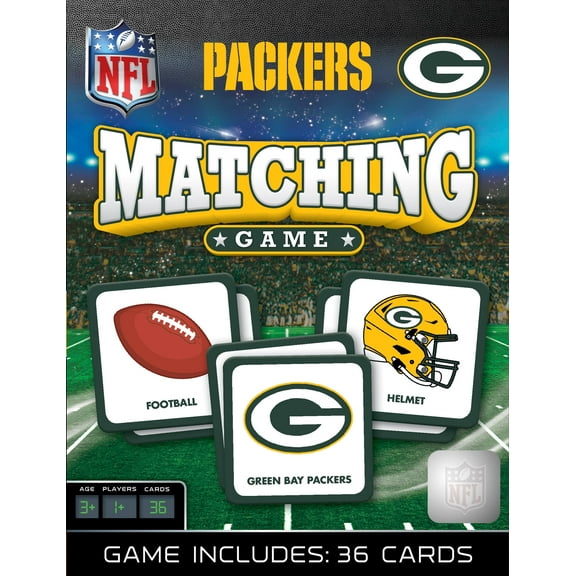 MasterPieces Officially Licensed NFL Green Bay Packers Matching Game for Kids and Families