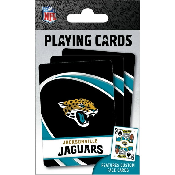 MasterPieces Officially Licensed NFL Jacksonville Jaguars Playing Cards - 54 Card Deck for Adults