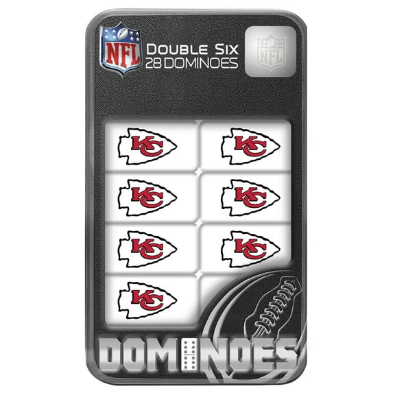 MasterPieces Officially Licensed NFL Kansas City Chiefs 28 Piece Dominoes Game for Adults