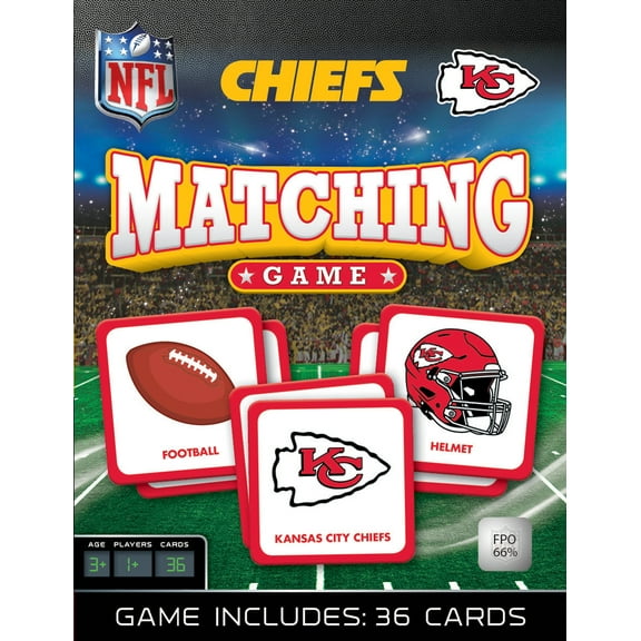 MasterPieces NFL Kansas City Chiefs Matching Game for Kids & Families - KC Chiefs Memory Set